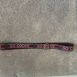 Maroon and Black GO COCKS Belt